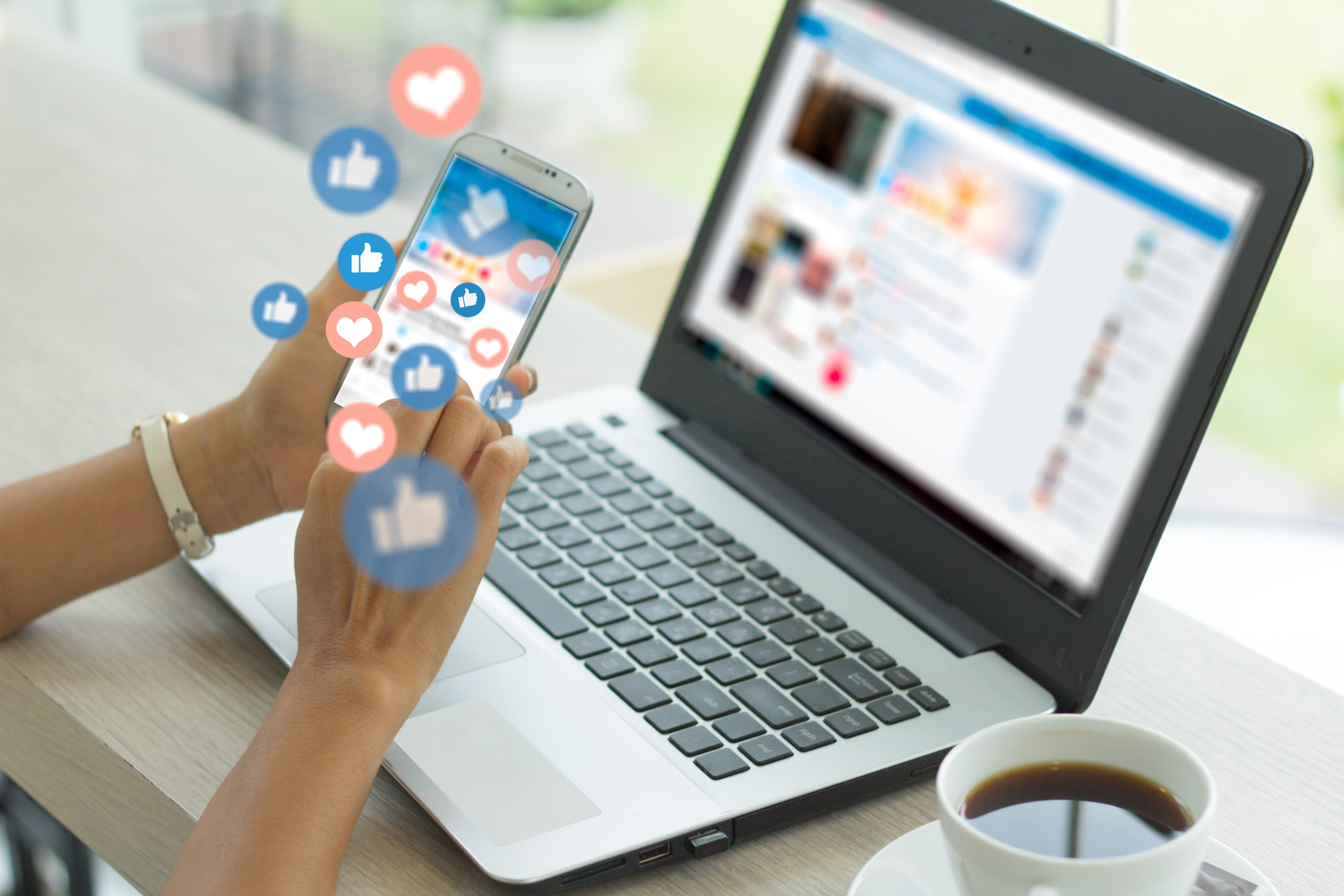 Working from home social media